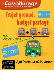 ridygo aca covoiturage affiche