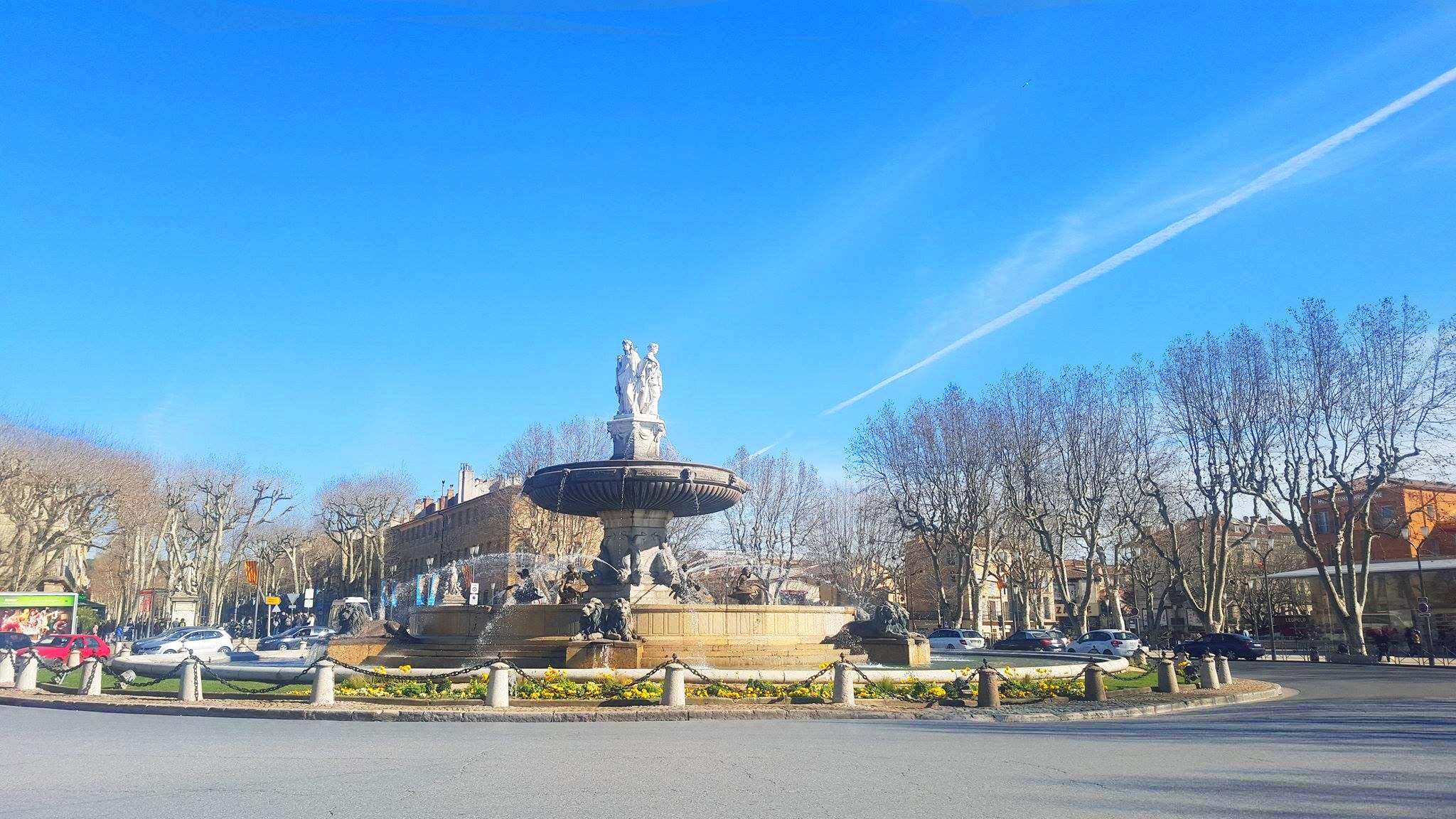 Idées de sorties à Aix-en-Provence durant l'hiver - La fontaine de la Rotonde